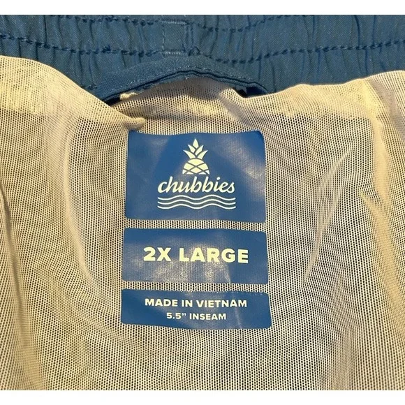 Lot Of‎ 2 Chubbies Lined Swim Trunks Shorts USA Mens Sz 2XL 5.5 Bathing Suit